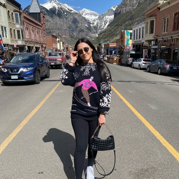 Vintage apres ski 100% wool winter aspen ski sweater - Picture 4 of 6